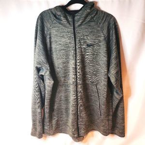 NIKE DRI-FIT Gray Men's Hooded Sweat Jacket Size XL